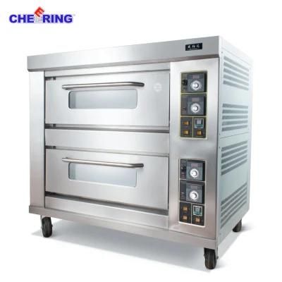Factory Outlet Commercial S/S Two Layers Gas Oven with Four Trays CS-G24