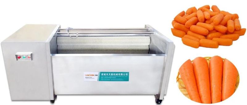 High Speed Line Vegetable Roller Washing Carrot Potato Peeling Machine
