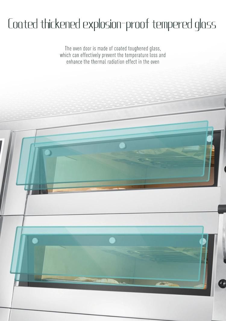 Digital Control Touch Screen 3 Deck 6 Trays Bread Oven