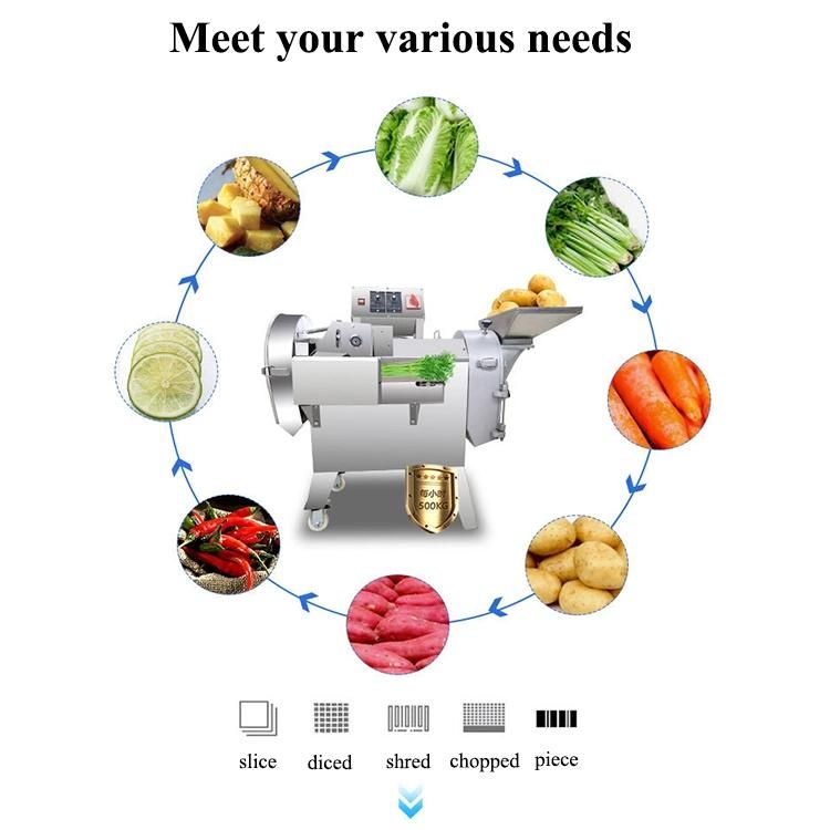 Automatic High Speed Double Head Vegetable Cutter Slicer Fruit Potato Carrot Cabbage Garlic Parsley Vegetable Cutting Machine