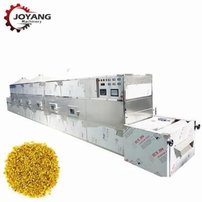 Microwave Osmanthus Flower Tea Fixing Machine with PLC Control