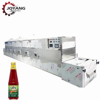 Automatic 40kw 40kg / H Microwave Ketchup Seasoning Sterilizing Equipment