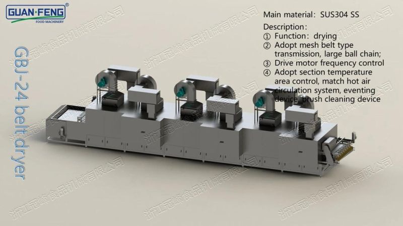 1000-1200kg/H Belt Dyring Equipment for Carrot