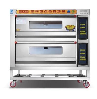 2 Deck 4 Trays Electric Oven with Computer Controller for Commercial Restaurant Kitchen ...