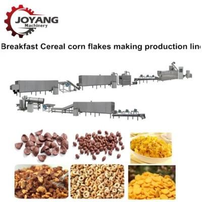Extruded Breakfast Cereals Cocoa Snack Extruder Line Cheerio Honey Rings Loops Inflating ...