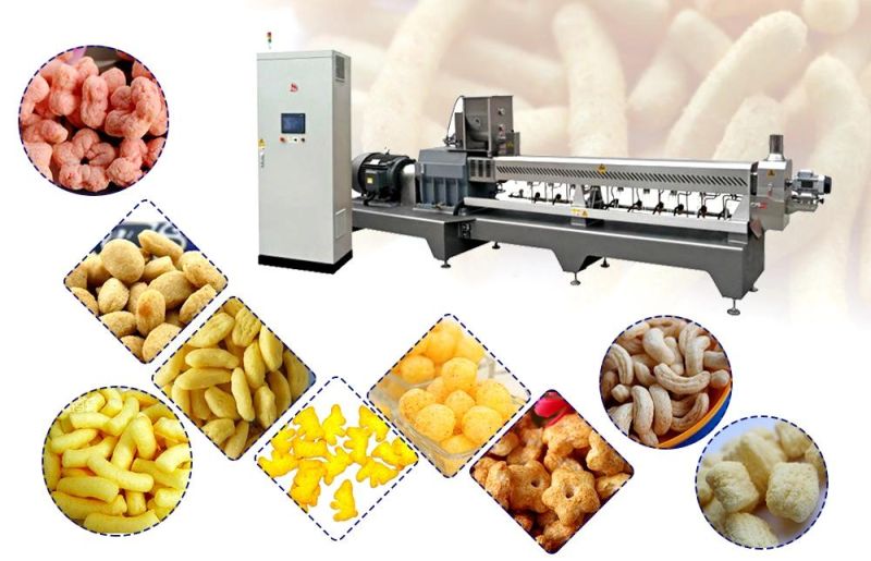 Hot Sale Industrial Automatic Baked Core Filling Snack Kurkure Nik Naks Corn Curls Machine Production Line