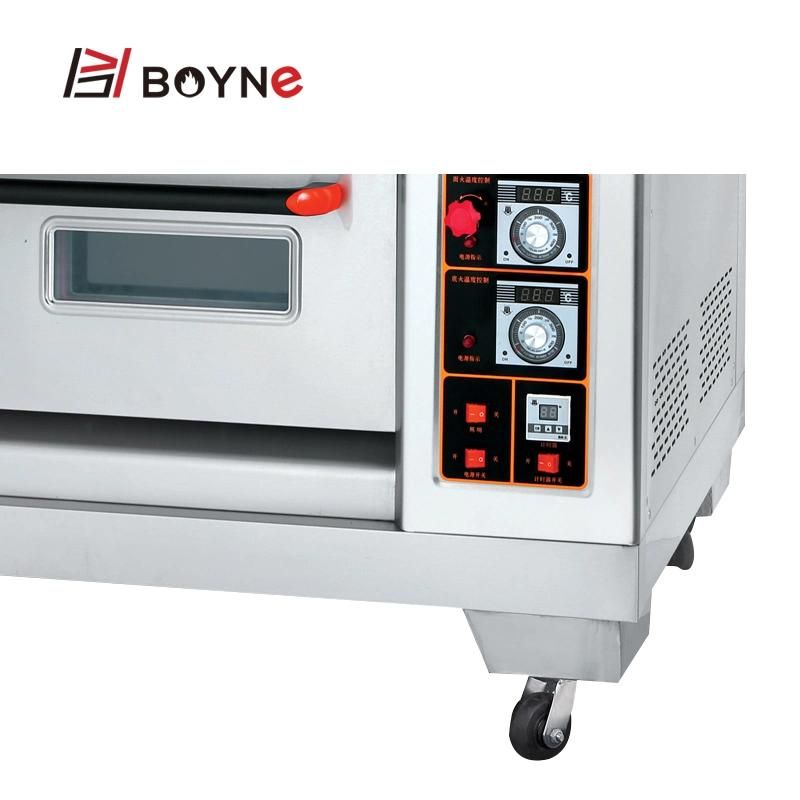 Commercial Stainless Steel Two Deck Four Trays Bakery Bread Baking Oven