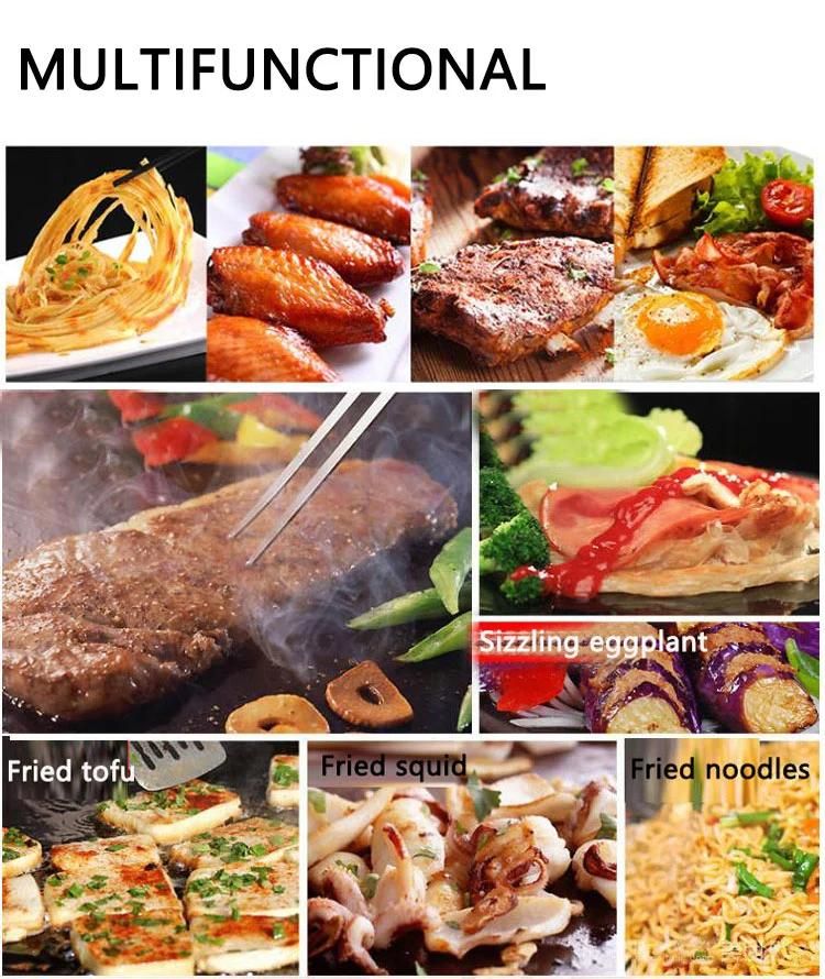 High Quality Catering Equipment Hotel Restaruant Table Top Gas Barbecue Flat Top Grill Countertop Griddle Gas Griddle Commercial