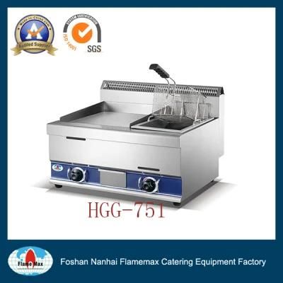 Hgg-751 Gas Griddle with Gas Fryer