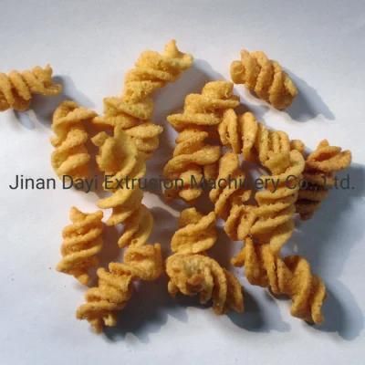 Fried Screw Shape Wheat Flour Snack Production Line