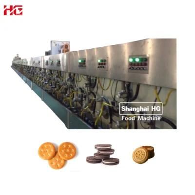 Automatic Soft and Hard Biscuit Making Machine Sandwich Cookies Production Line Making ...