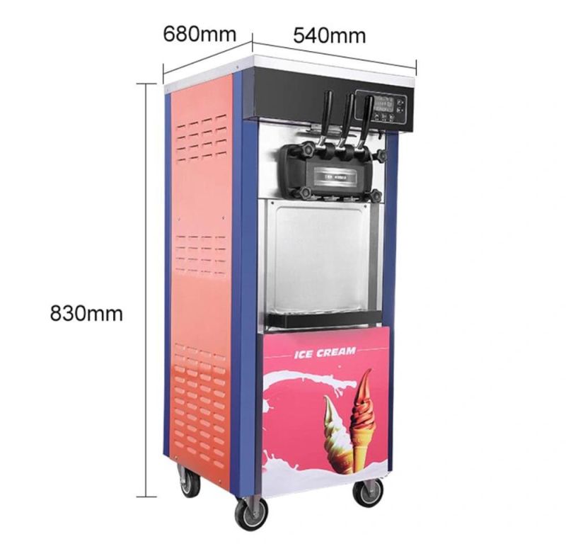 Portable Floor Type Soft Serve Used Ice Cream Machine