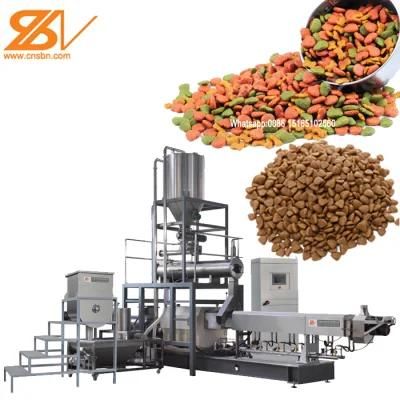 China Stainless Steel Industrial Small Pet Dog Food Extruder Machine Dry Dog Cat Fish Bird ...