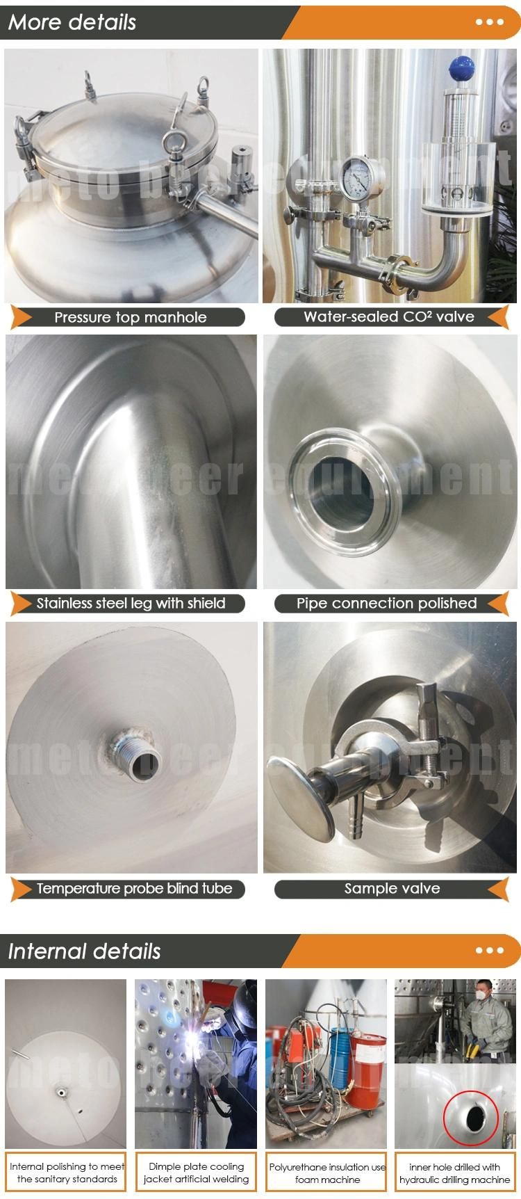 300L 3bbl Stainless Steel Beer Conical Fermentation Unitank for Brewery