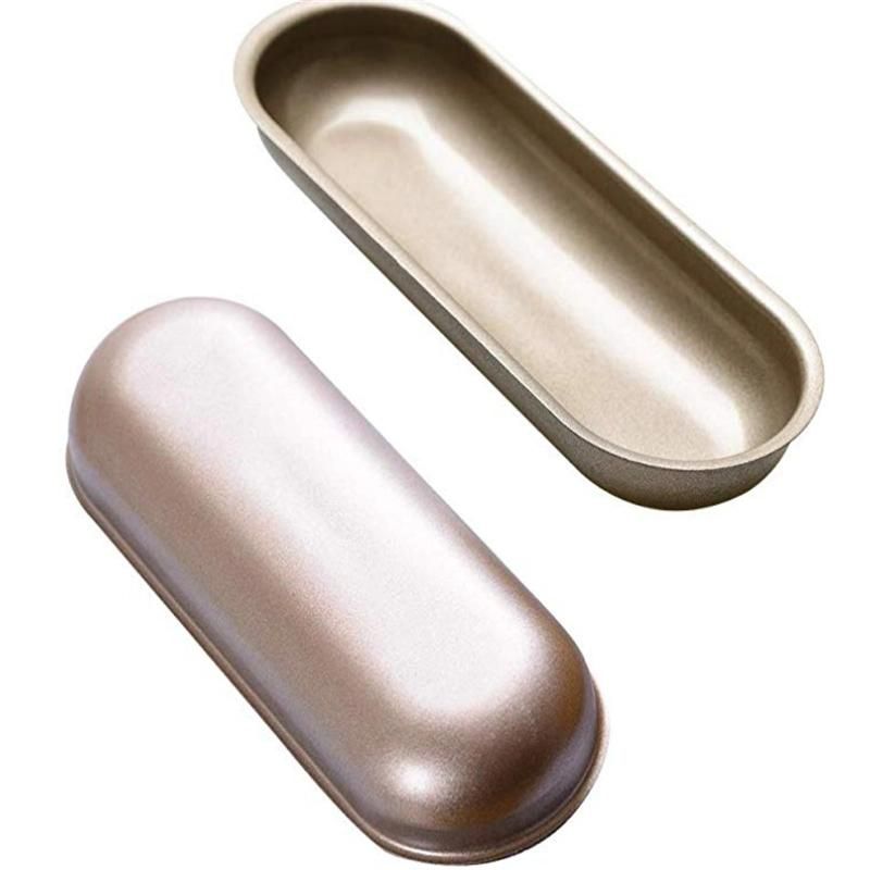 High Quality Hot Dog Bun Pan Hotdog Bread Mold Non Stick Bakeware 7 Inch Oval Hot Dog Mould