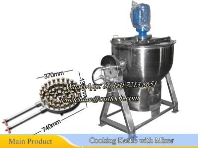 200L Jacketed Kettle Gas Heating Kettle Cooking Kettle No Jacketed Gas Cooking Kettle