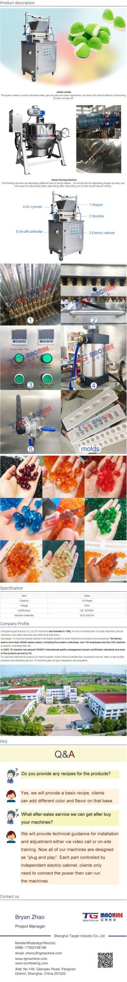 Semi-Automatic Gummy Jelly Candy Making Machine