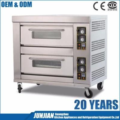 Junjian Factory Commercial 2 Deck 8 Trays Countertop Gas Bakery Small Bread Baking Oven ...