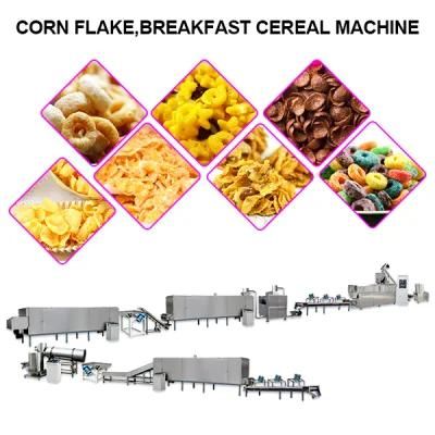 Professional Breakfast Cereal Production Line Corn Flakes Making Machinery Plant for Sale