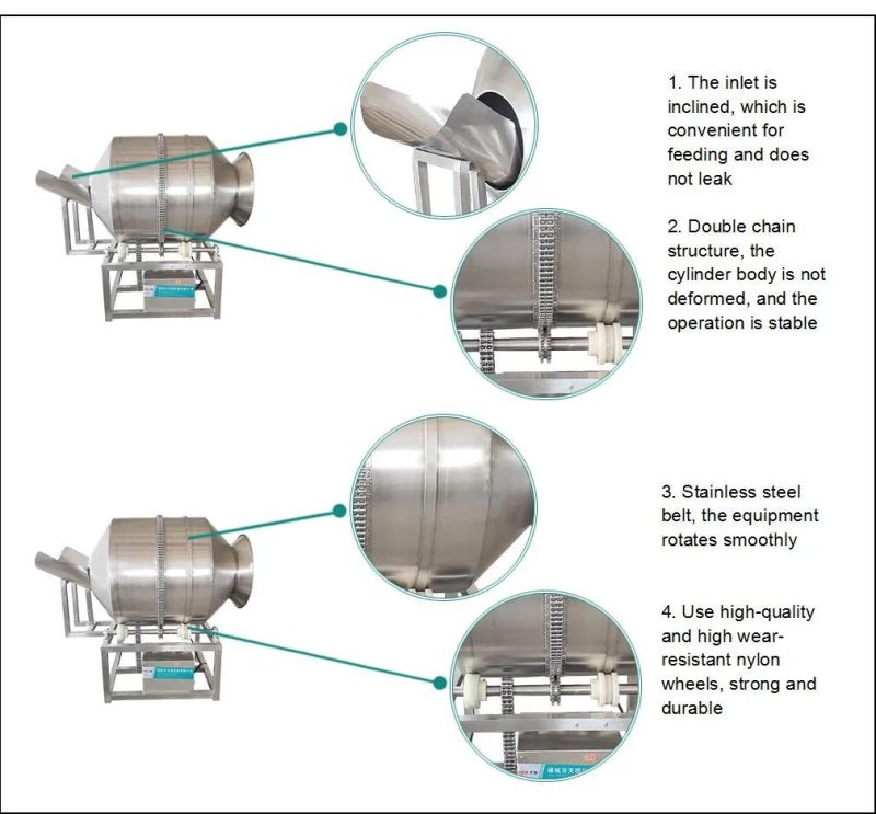 50kg Tumbler Mixer Seasoning Kimchi Mixing Machine