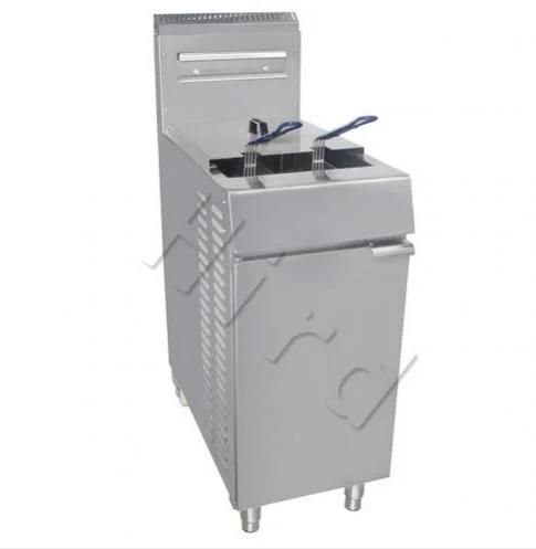 Gas Deep Fryer (Hgf-3) Single Tank Cabinet Ce Bakery Equipment BBQ Catering Equipment Food Machine Kitchen Equipment Hotel Equipment Baking Machine