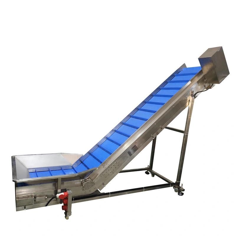 Infeed Conveyor with Blue PU Belt, Infeeder, Food Grade Conveyor, Discharger Conveyor