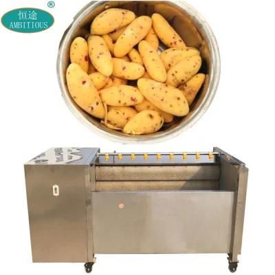 Root Vegetable Washing and Peeling Machine Sweet Potato Peeler