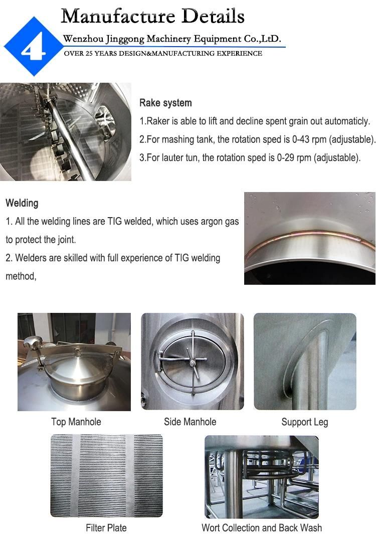 Beer Equipment Micro Brewery 300L 500L 1000L Per Batch