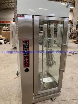 High Quality Stainless Steel Vertical Gas Chicken Rotisserie Cabinet Chicken Roasting ...