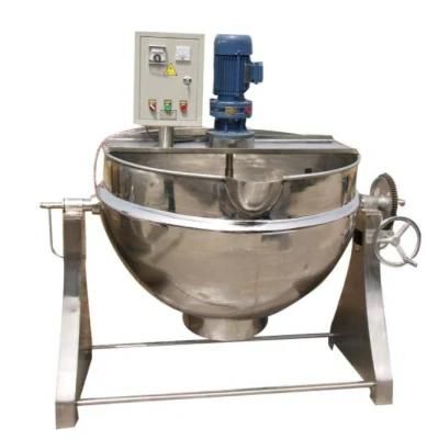 50~1200L Tilting Food Cooker Gas Steam Jacketed Kettle with Mixer / Kettle Fruit Jam ...