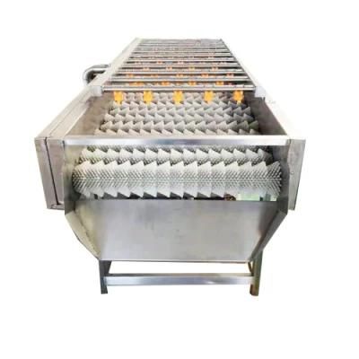 Fruit Vegetables Brush Cleaning Machine / Food Parallel Roller Washing Machine