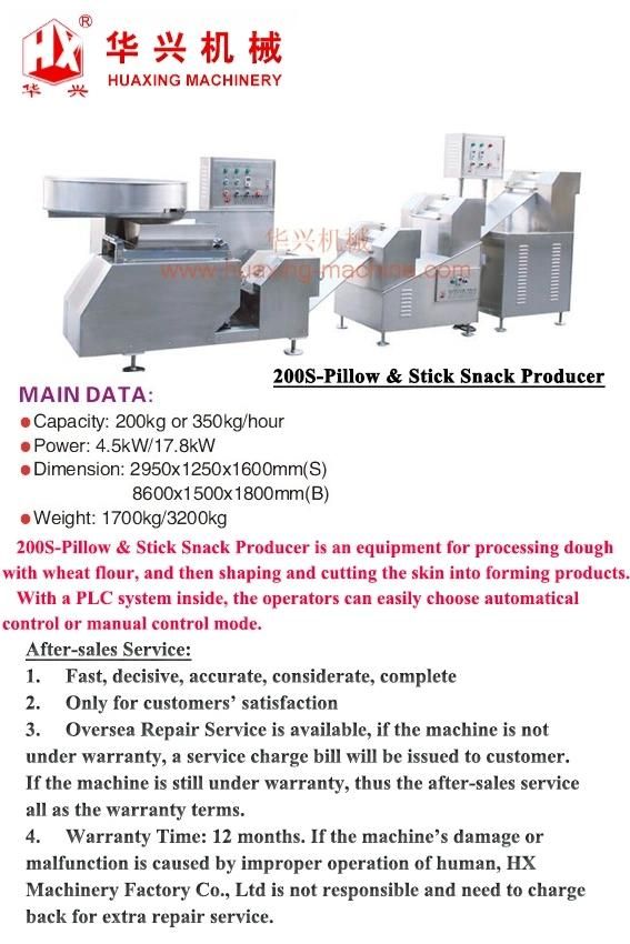 Pillow & Stick Snack Producer (Machine Making Dough And Sheet/Cracker/Snack Bar)