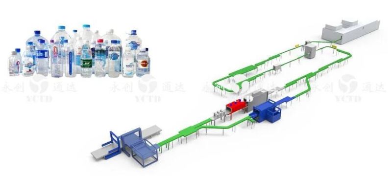 6000bph/8000bph/12000bph purified water filling machine/labeling machine/packing machine with brand YCTD