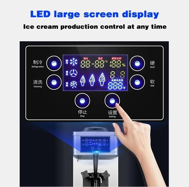 Mini Soft Ice Cream Making Batch Freezer with Digital Display