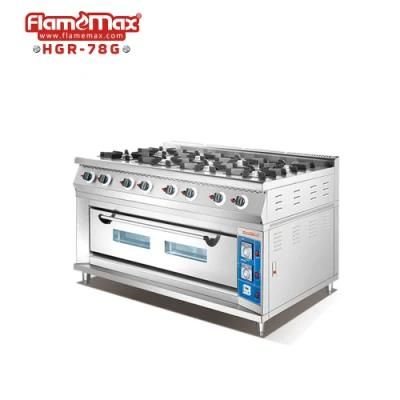 8 Burner Gas Stove Cooker Cooking Range with Gas Oven Commercial ...