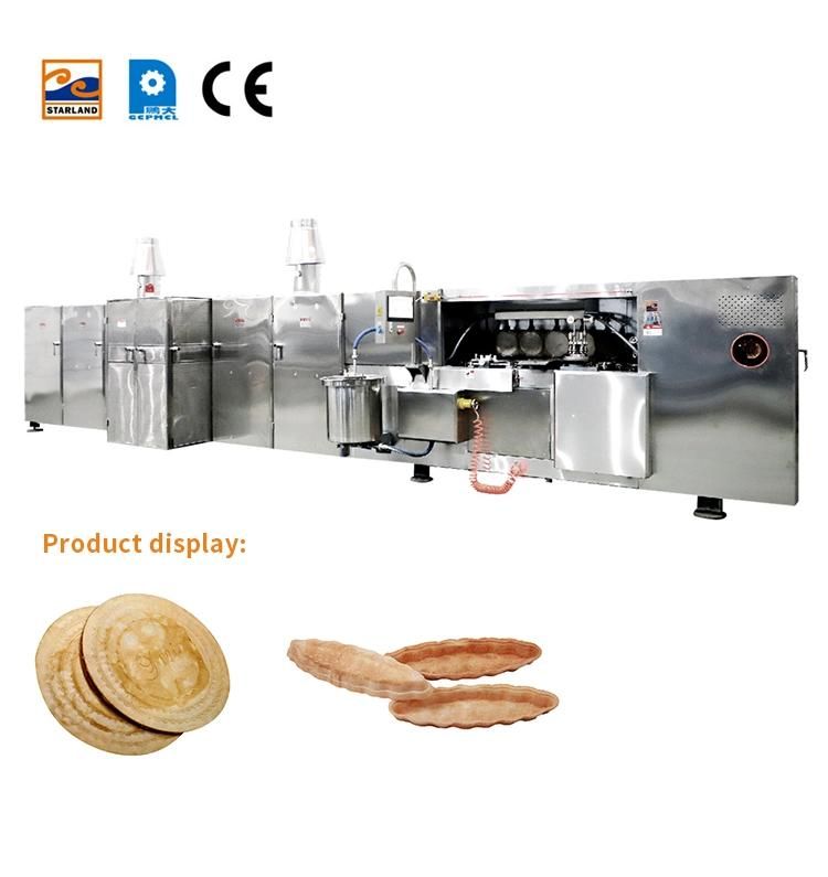 Custom Automatic 35 Pieces 5 Meters Long Baking Tray Wafer Production Line