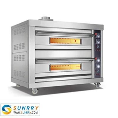 Commercial Kitchen Equipment Stainless Steel 2 Decks 6 Trays Gas Oven
