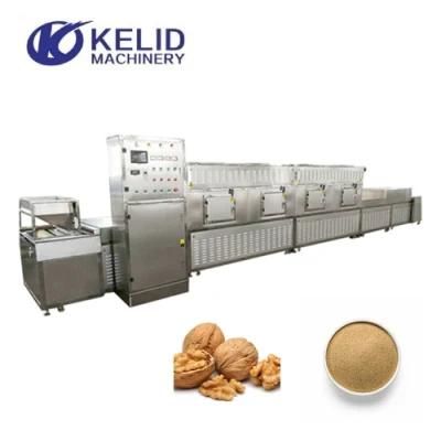 Industrial Tunnel Microwave Walnut Power Drying and Sterilizing Machine Powdery Material ...