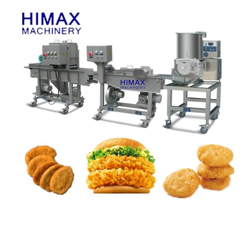 Hamburger Patty Forming Machine Soya Protein Burger Nuggets Production Line