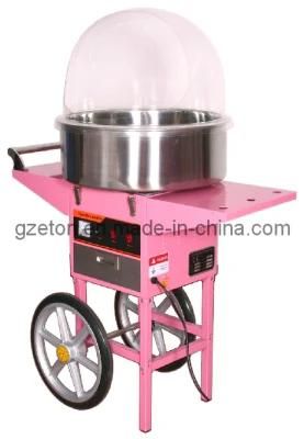 Commercial Popular Sales Electric Cotton Candy Floss Machine with Cart