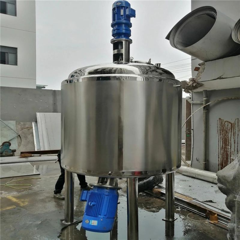 Stainless Steel Heating Jacket Fermentation Yogurt Milk Heating Tank with Scraper Agitator