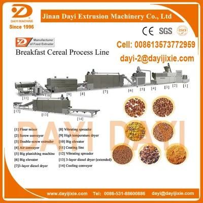 Food Extruder Cornflakes Breakfast Cereal Processing Line