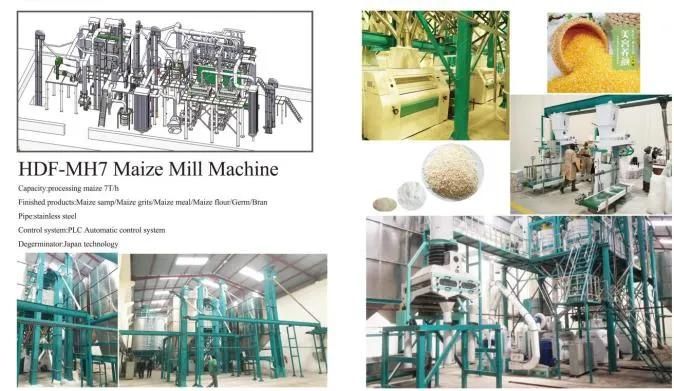 Africa Maize Corn Flour Grits Roller Mill Milling Processing Machinery