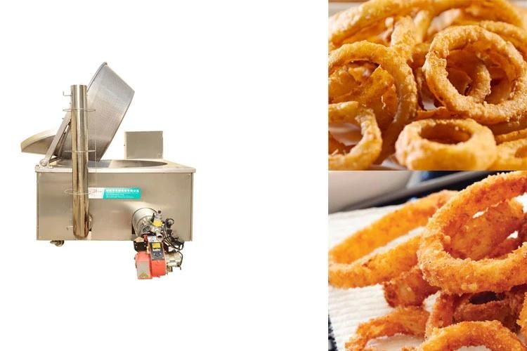 Restaurant Diesel Burner Fryer Automatic Onion Rings Frying Machine