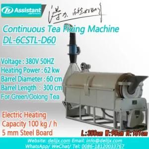 Electric Heating Continuous Tea Fixing Machine Fix Tea Machine Dl-6cstl-D60