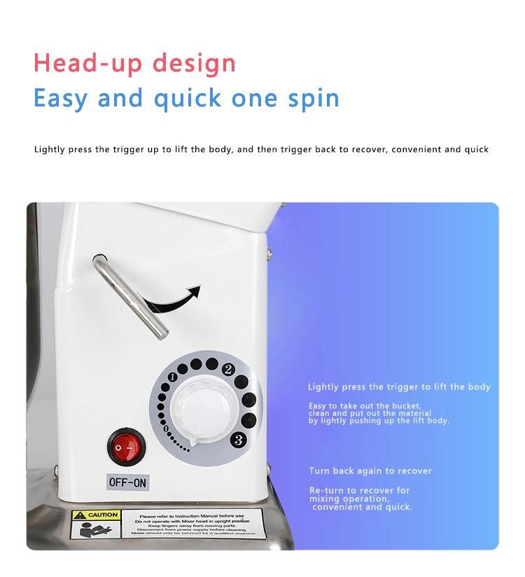 Commercial Bakery Equipment 5L 7L 10 Liter Cake Planetary Mixer Bakery Machines Commercial Kitchen Cream Stand Food Mixers