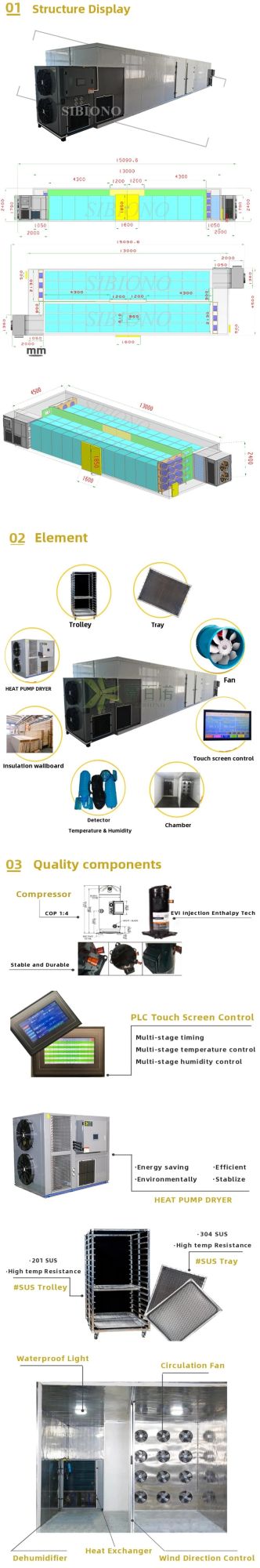 Heat Pump Batch Dryer Type Incense Drying Machine and Buddha Incense Dryer Equipment