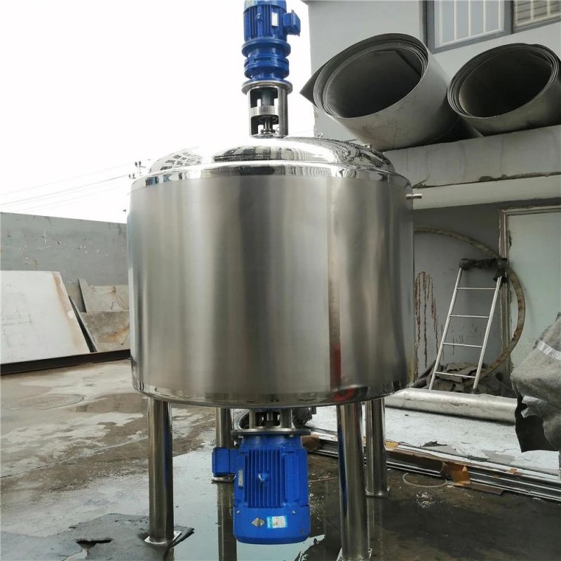 Stainless Steel Jam Yogurt Juice Preparation Mixing Blending Tank with Mixer