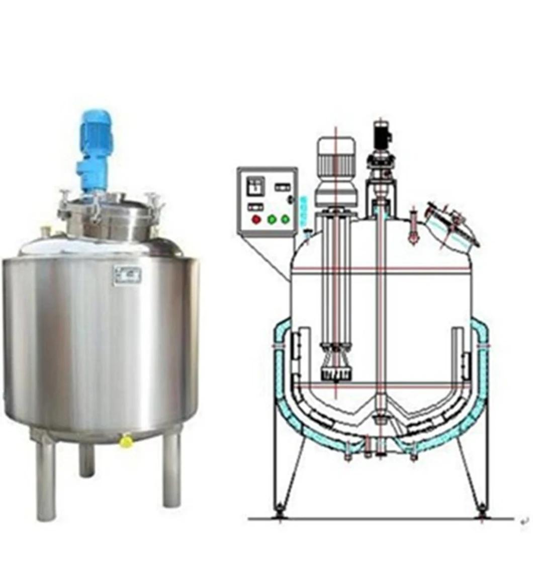 5000L CE Lotion Manufacture Equipment Stainless Steel Liquid Mixing Vat