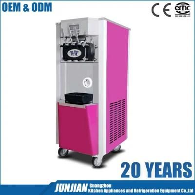 Cheering Junjian Commercial Pre Cooling Air Pump Soft Ice Cream Snack Machine Yogurt Maker